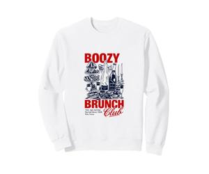 Boozy Brunch Club - Paris Champagne Brunch Humour Sweatshirt