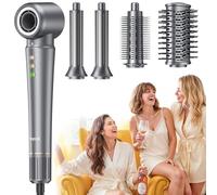 Bopcal Seche Cheveux Professionnel 5 en 1 - Air Styler 160K RPM, Brosse Soufflante avec 500M Ionique Négatif, Fers à Boucle Automatique 32mm, Rapide et Facile, Maison/Voyage, Coffret Cadeau Luxe