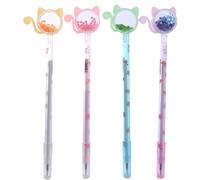 bopely 4pcs Papeterie Kawaii Gel Stylo Office School Fourniture Nouveau Chat Glitter Pen Mignon Gel Stylo