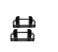 BOPIES Base de Support for Leña Résistant, Cadre Noir Épais Support de Rangement for Leña, Largueur Réglable for Cheminée, Patio, Jardin