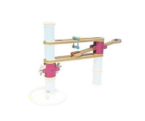 boppi Expansion Pack d'extension de balançoire et roue à pagaie rotative en bois - Jouets STEM de construction en bambou pour enfants de 3 ans et plus avec 6 billes en verre pour course en marbre