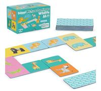 boppi Jeu d'images de Dominos pour Les Tout-Petits - Dominos Montessori/STEM colorés sur Le thème des Animaux Sauvages pour Enfants - Jeux pour Les Enfants de 3 Ans et Plus