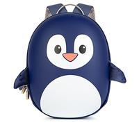 boppi - Sac à Dos - Sac Voyage Enfant - Sac Enfant Pratique, Léger & Robuste - Capacité 4 Litres - 26 cm x 27 cm x 10 cm - Motif Pingouin Bleu