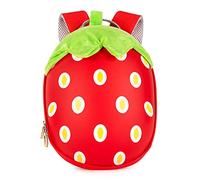boppi - Sac à Dos - Sac Voyage Enfant - Sac Enfant Pratique, Léger & Robuste - Capacité 4 Litres - 26 cm x 27 cm x 10 cm - Motif Fraise