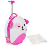 boppi - Valise Enfant - Valise roulettes Enfant Tiny Trekker - Valise Enfant Garcon & Fille - Convient comme Bagage Cabine - 17 L - Motif Chien Rose