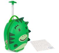 boppi - Valise Enfant - Valise roulettes Enfant Tiny Trekker - Valise Enfant Garcon & Fille - Convient comme Bagage Cabine - 17 L - Motif Dinosaure