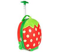 boppi - Valise Enfant - Valise roulettes Enfant Tiny Trekker - Valise Enfant Garcon & Fille - Convient comme Bagage Cabine - 17 L - Motif Fraise