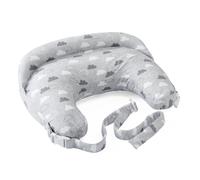 Boppy Coussin d'allaitement Deluxe pour Bébés 0+ Mois, Forme Ergonomique, Coussin Enfant et Nid Bébé pour l'allaitement et Le Biberon, Rembourrage Complet, Amovible et Lavable en Machine