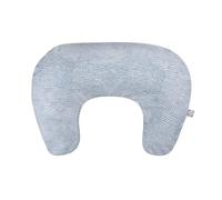 Boppy Coussin d'allaitement ergonomique pour biberon et coussin d'allaitement avec grande surface, coussin hydrofuge avec housse lavable ; Baby Safety Alliance vérifiée - Courant moucheté bleu