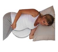 Boppy Coussin de Grossesse, de Soutien du Ventre, Compact pour la Maison, Le Bureau et Les déplacements, Rayures Modernes Grises