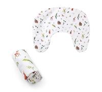 Boppy Housse de Coussin d'allaitement - Plantes et Animaux Neutres - Housse Simple - Facile à Enfiler - Tissu Microfibre 100% Polyester Extra Doux pour Coussin d'allaitement redessiné