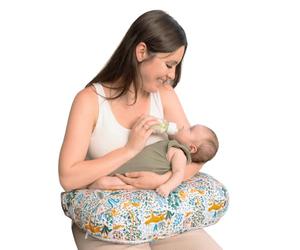 Boppy Nursing Pillow - Ergonomic Bottle & Breastfeeding Pillow with High, Firm, Large Area, Water-Repellent Cushion with Washable Cover; Baby Safety Alliance Verified - Colorful Forest Animals