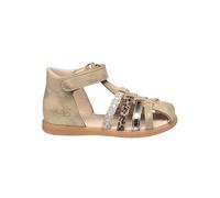 Bopy Sandales Fille Régule - Cuir Beige Doré - Sandales Premiers Pas avec Boucle (Beige doré, Système Taille Chaussures EU, Enfant de moins de 5 ans, Femme, Numérique, Moyen, 24)