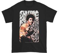 BOQUAN Men's Aretha Franklin Aretha Franklin Slim Fit Large T-Shirt Black M