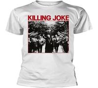 BOQUAN Unisex T-Shirt Men's Killing Joke Pope White Black XXL