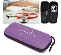 Boquite Carnaval de la Saint-Valentin Étui de Transport pour stéthoscope, Sac de Rangement pour stéthoscope Antichoc Simple Boîte d'organisateur de stéthoscope Portable EVA(Violet)