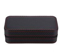 Boquite Carnaval de la Saint-Valentin Regardez la boîte de Rangement, Portable 2slots étui en Cuir en Fibre de Carbone Montre-Bracelet Organisateur de Voyage