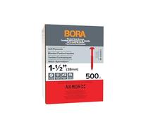Bora BR-A180603 Lot de 500 vis à filetage grossier de 3,8 cm avec revêtement de couleur rouge pour une utilisation en intérieur et en extérieur et entraînement carré