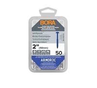 Bora BR-A180701 Lot de 50 vis à filetage grossier de 5,1 cm avec revêtement de couleur bleue pour une utilisation en intérieur et en extérieur et entraînement carré