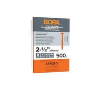 Bora BR-A180803 Lot de 500 vis à filetage épais de 5,3 cm avec revêtement de couleur orange pour une utilisation en intérieur et en extérieur et entraînement carré