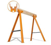 BORA Jobhorse PM-3310 Lot de 2 supports de jambe (construit 1 chevalet de scie) - Capacité de 453,6 kg - Supports en acier robuste 2 x 4 - Stable sur n'importe quel terrain pour une installation