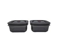 BORA Lot de 2 boîtes de mise sous vide, 1 l, pour appareil de mise sous vide, réutilisables et hermétiques BORA QVAC, transparentes
