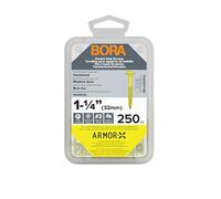 Bora Lot de 250 vis à trou de poche de 3,8 cm à filetage fin avec revêtement jaune pour une utilisation en intérieur et en extérieur et entraînement carré - BR-A180902