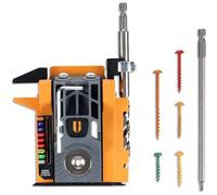 BORA Mini-Jig Gabarit de perçage automatique de poche - Guide de perçage automatique avec verrouillage à bouton-poussoir, système de vis à code couleur, design compact pour les espaces restreints et