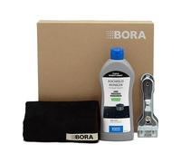 BORA Nettoyant pour Vitrocéramique, Lot de Nettoyage, y c. Racloir et Chiffon Microfibre, Produit Nettoyant Spécial Vitrocéramique et Induction (300 ml)