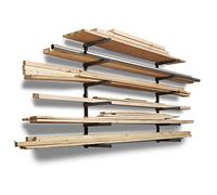 BORA PBR-006B Portamate Organiseur en bois et étagère de rangement en métal avec support mural à 6 niveaux, pour une utilisation intérieure et extérieure