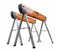 BORA PORTAMATE Speedhorse PM-4500T Lot de 2 chevalet de sciage instantané 30 fois plus rapide avec jambes pliantes Capacité de 1633 kg par paire, dessus en métal pour 2 x 4