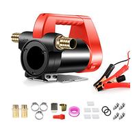 Boracy Pompe a Gasoil Electrique 12V/24V, Pompe Aspiration Huile 60L/Min, Pompe Portable à Vidange Extraction Essence Diesel, Pompes à Carburant Auto-Aspirant avec Tuyau