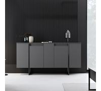 Boras - Buffet Design Noir 4 Portes Noir