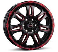 BORBET DESIGN CW8 red rim window polished matt 8.0Jx18 6x120 ET45
