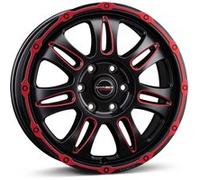 BORBET DESIGN CW8 red rim window polished matt 8.0Jx18 6x120 ET45