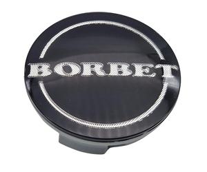 Borbet Enjoliveur de roue 55mm / 56mm, couvercle de jante 74404, capuchon de moyeu noir brillant ou argent original (1)