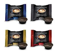 Borbone Don Carlo - 4 Lots de 50 capsules à café, dont 50 noires, 50 bleues, 50 rouges et 50 de couleur or, compatibles avec A Modo Mio