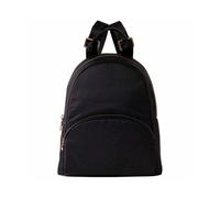 Borbonese - Eco Line Medium Backpack - Femme - Sacs - Noir - Taille: ONE Size