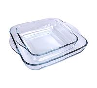 Borcam Lot de 2 Plats à Four rectangulaires 28 x 28 x 6 cm et 22 x 22 x 6 cm