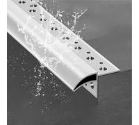 Bord anti-goutte de toit en alliage d'aluminium incurvé de 120 cm, canal de dérivation d'eau de pluie de 80 mm, anti-refoulement pour un drainage et une protection efficaces de l'eau