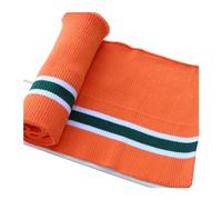 Bord Cote Poignet Tissu côtelé en coton et élasthanne, manchette tricot extensible, jambes, bras, garniture côtelée, Jersey, Baseball(Orange)