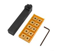 Bord de coupe à 95° pour la semi-finition et la finition, design droitier, comprend une clé et 10 inserts en carbure CNMG120408 pour le travail des métaux