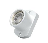 bord de mouvement 1 pièces boîtier de roulement Double avec siège logement de bride de roulement en acier inoxydable bride de logement de roulement de diamètre 3-50mm support de rail ( Color : Stainle