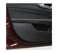 Bord Décoratif Autocollant Pour Alfa pour Romeo pour Giulia pour Stelvio porte coup pied en Fiber carbone motif autocollant accessoires intérieurs(Rouge)