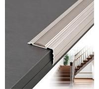 Bord D'escalier Aluminium, Garniture de Bord, Protection Étanche | Marches D'escalier Antidérapantes avec Bande PVC Amovible, Installation Facile, Escaliers Métal Bois Marbre Carrelage(Beige)