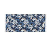 Bord en dentelle pour lave-linge avec sac latéral, résistant à la poussière, tapis de protection supérieur pour machine à laver, inconscient, bleu nénuphar, compatible avec la plupart des machines à