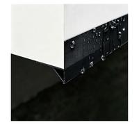 Bord goutte gris aluminium pour corniche basse mur extérieur | Solin goutte d'eau moderne, murs extérieurs balcons patios béton pour dévier gouttes pluie(Black,L2.4m/7.9ft)