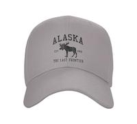 Bord Plat Casquette Alaska The Last Frontier Black Casquette De Baseball Classic Baseball Cap Adjustable Casquette Baseball Cap pour Randonnée Camping Sport
