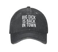 Bord Plat Casquette Big Dick is Back in Town Black Casquette De Baseball Respirante Casquette Baseball Cap Classic Casquettes De Golf pour Running Randonnée Camping