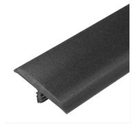 Bord surélevé SOFT, Cornière PVC, Bord de Protection, Protection des Bords en PVC de 20,5 mm, Noir et Blanc (Noir)